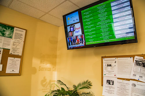 digital signage at social services agency