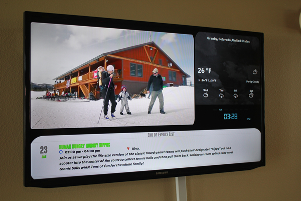 digital signage at YMCA of the Rockies