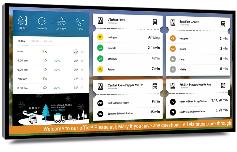 Displaying Public Transit on Digital Signage